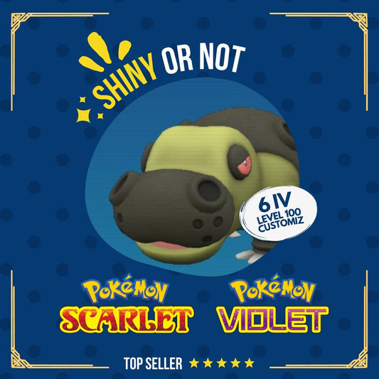 Hippowdon Shiny or Non ✨ 6 IV Competitive Customizable Pokémon Scarlet Violet by Shiny Living Dex | Shiny Living Dex