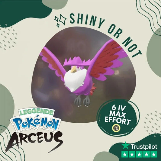Honchkrow Shiny ✨ Legends Pokémon Arceus 6 Iv Max Effort Custom Ot Level Gender