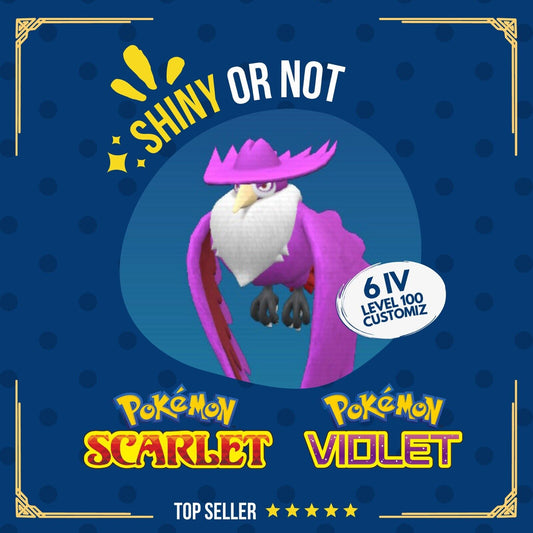 Honchkrow Shiny or Non ✨ 6 IV Competitive Customizable Pokémon Scarlet Violet by Shiny Living Dex | Shiny Living Dex