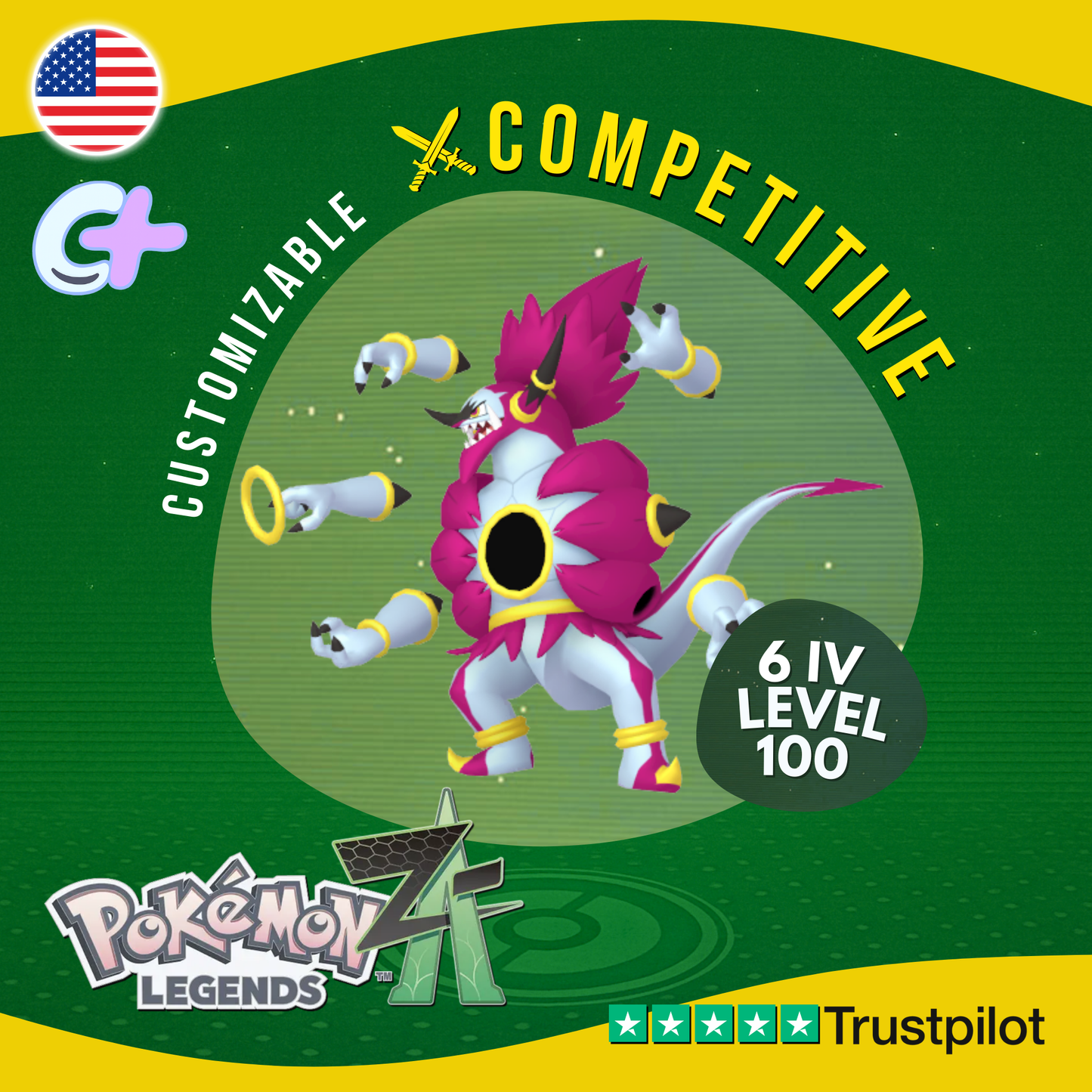 Hoopa Unbound Non Shiny 6 IV Pokémon Legends Z-A Competitive Customizable ZA Z A