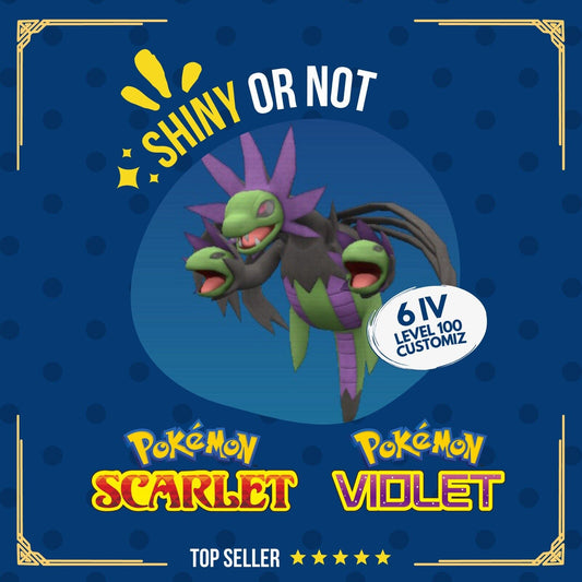 Hydreigon Shiny or Non ✨ 6 IV Competitive Customizable Pokémon Scarlet Violet by Shiny Living Dex | Shiny Living Dex