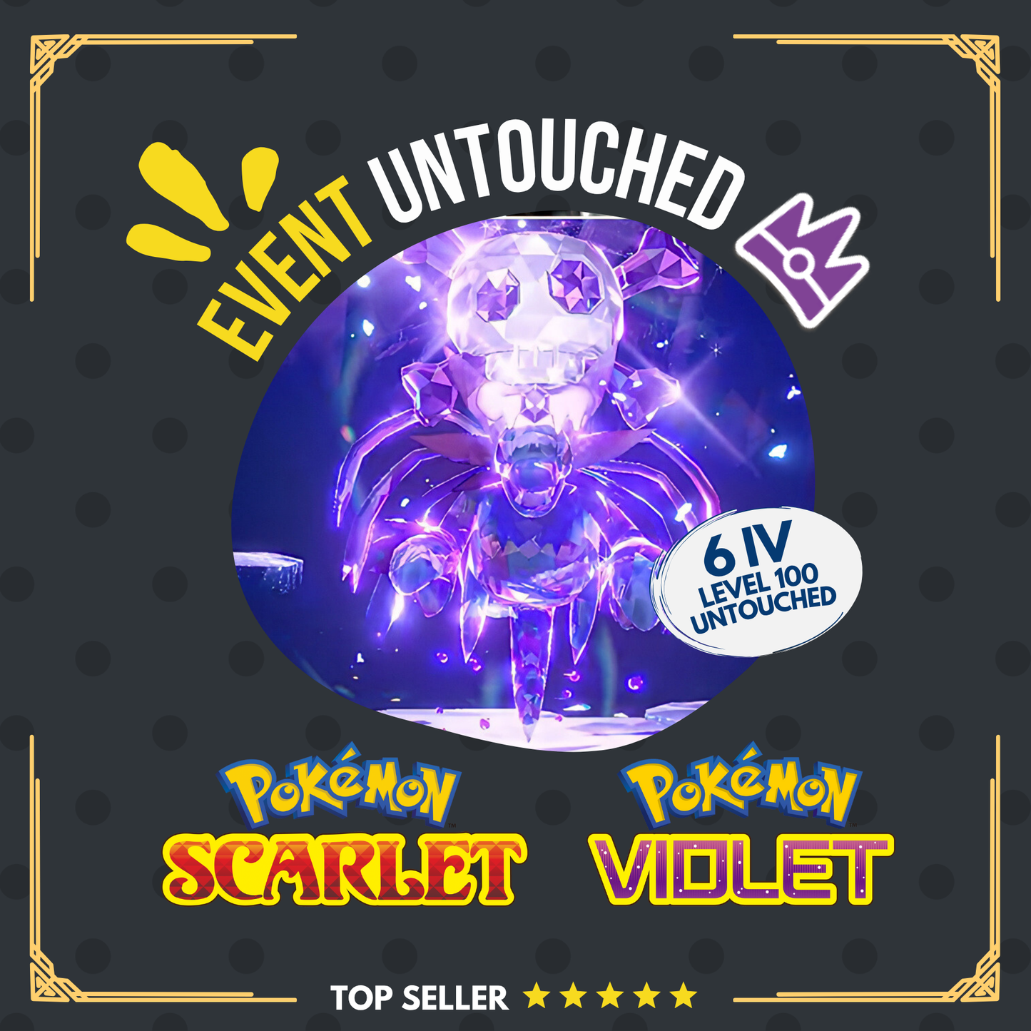 Hydreigon Unrivaled Tera Raid Event Mightiest Mark 6IV Pokémon Scarlet Violet