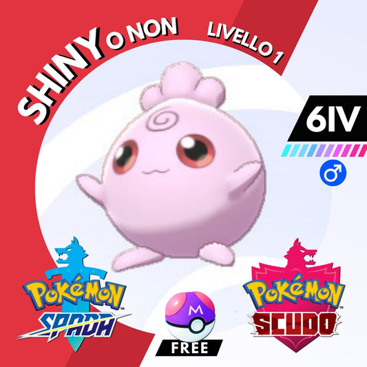 Igglybuff Shiny o Non 6 IV e Master Ball Legit Pokemon Spada Scudo Sword Shield