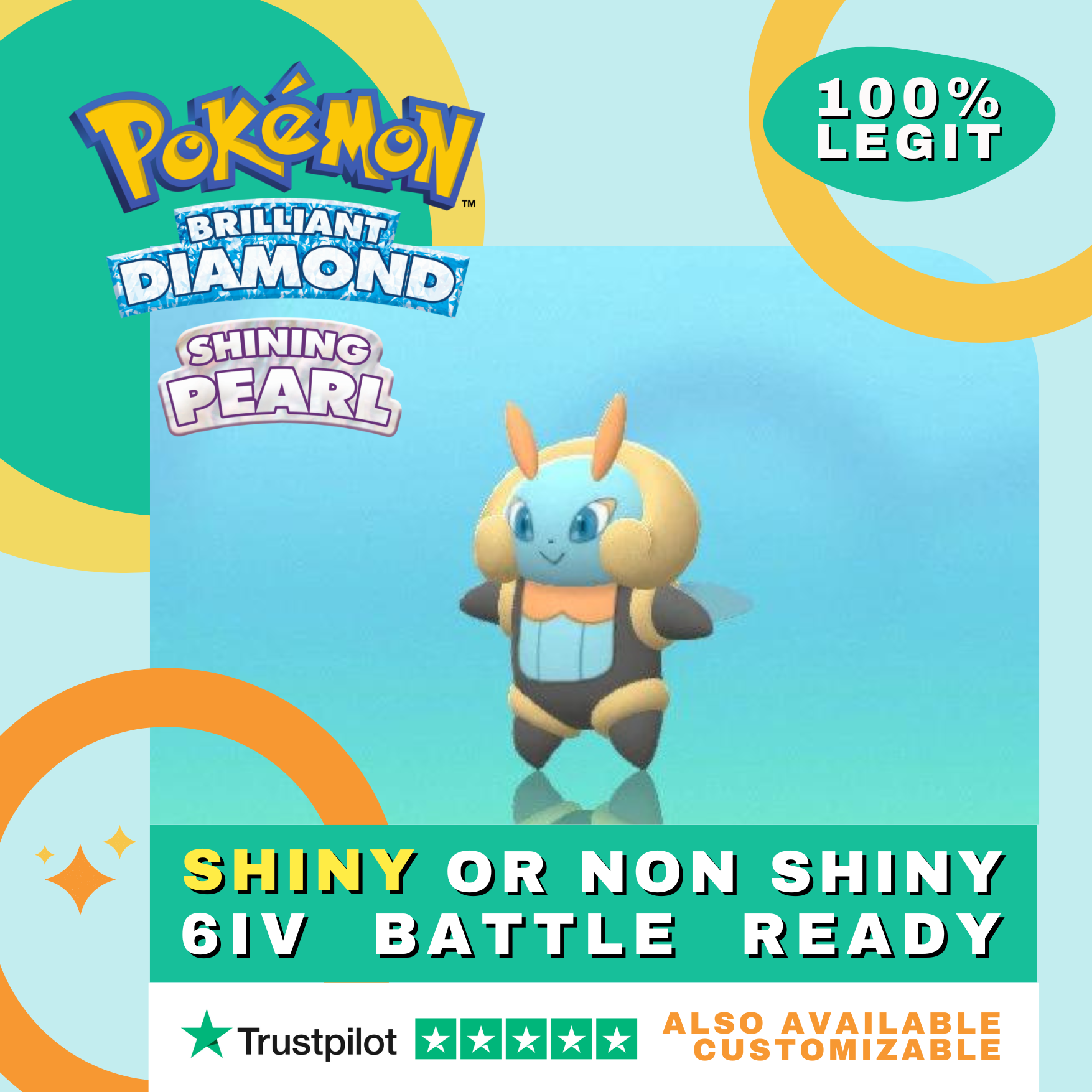 Illumise Shiny ✨ or Non Shiny Pokémon Brilliant Diamond Shining Pearl Battle Ready 6 IV Competitive 100% Legit Level 100 Customizable Custom OT by Shiny Living Dex | Shiny Living Dex