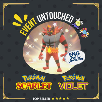 Incineroar Wolfe Championships Event 2025 Untouched IV Pokémon Scarlet Violet