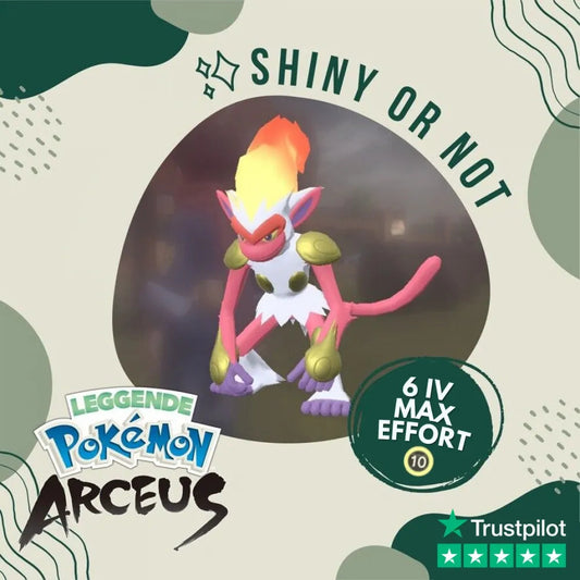 Infernape Shiny ✨ Legends Pokémon Arceus 6 Iv Max Effort Custom Ot Level Gender