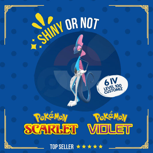 Inteleon Shiny or Non ✨ 6 IV Competitive Customizable Pokémon Scarlet Violet by Shiny Living Dex | Shiny Living Dex