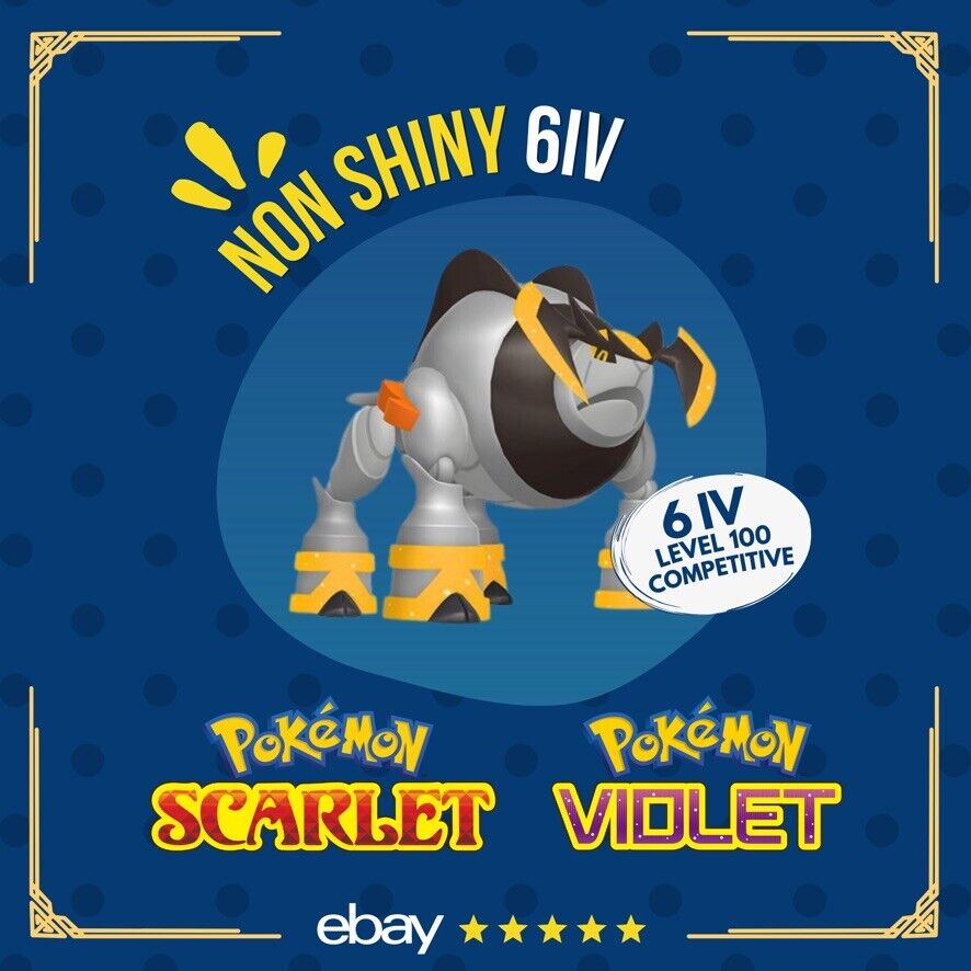 Iron Boulder 6 IV Competitive Battle Customizable OT Pokémon Scarlet Violet by Shiny Living Dex | Shiny Living Dex