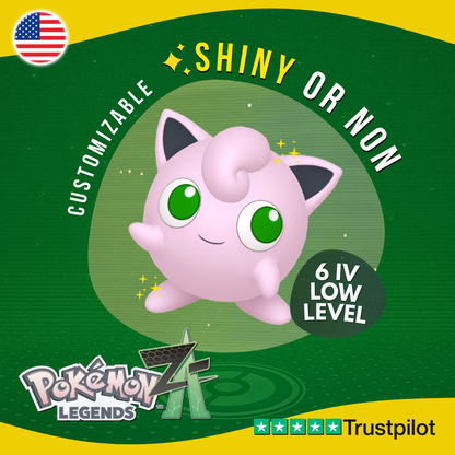 Jigglypuff Shiny or Non ✨6IV Pokémon Legends Z-A Competitive Customizable ZA Z A