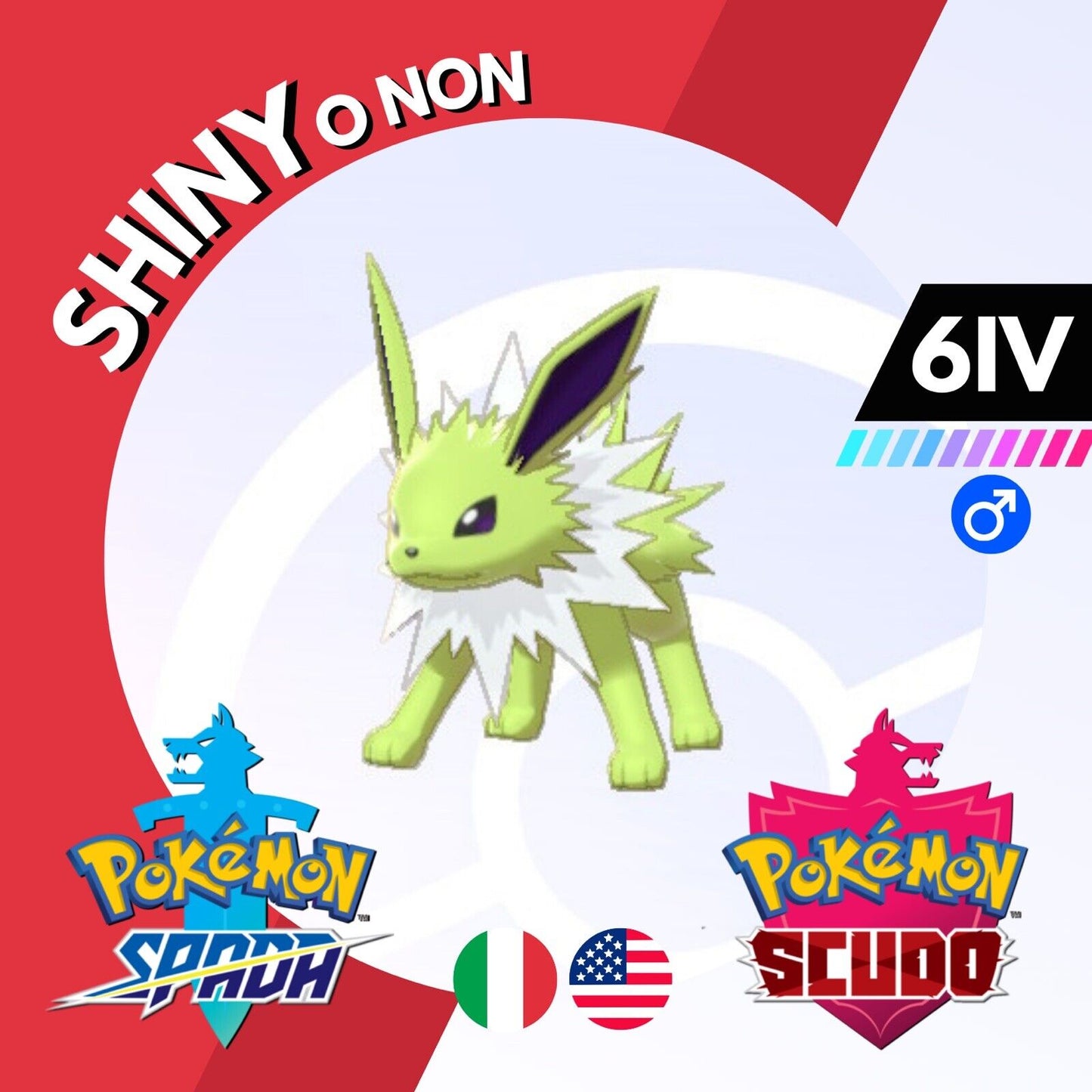 Jolteon Shiny o Non 6 IV Competitivo Legit Pokemon Spada Scudo Sword Shield