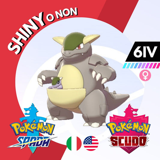 Kangaskhan Shiny o Non 6 IV Competitivo Legit Pokemon Spada Scudo Sword Shield