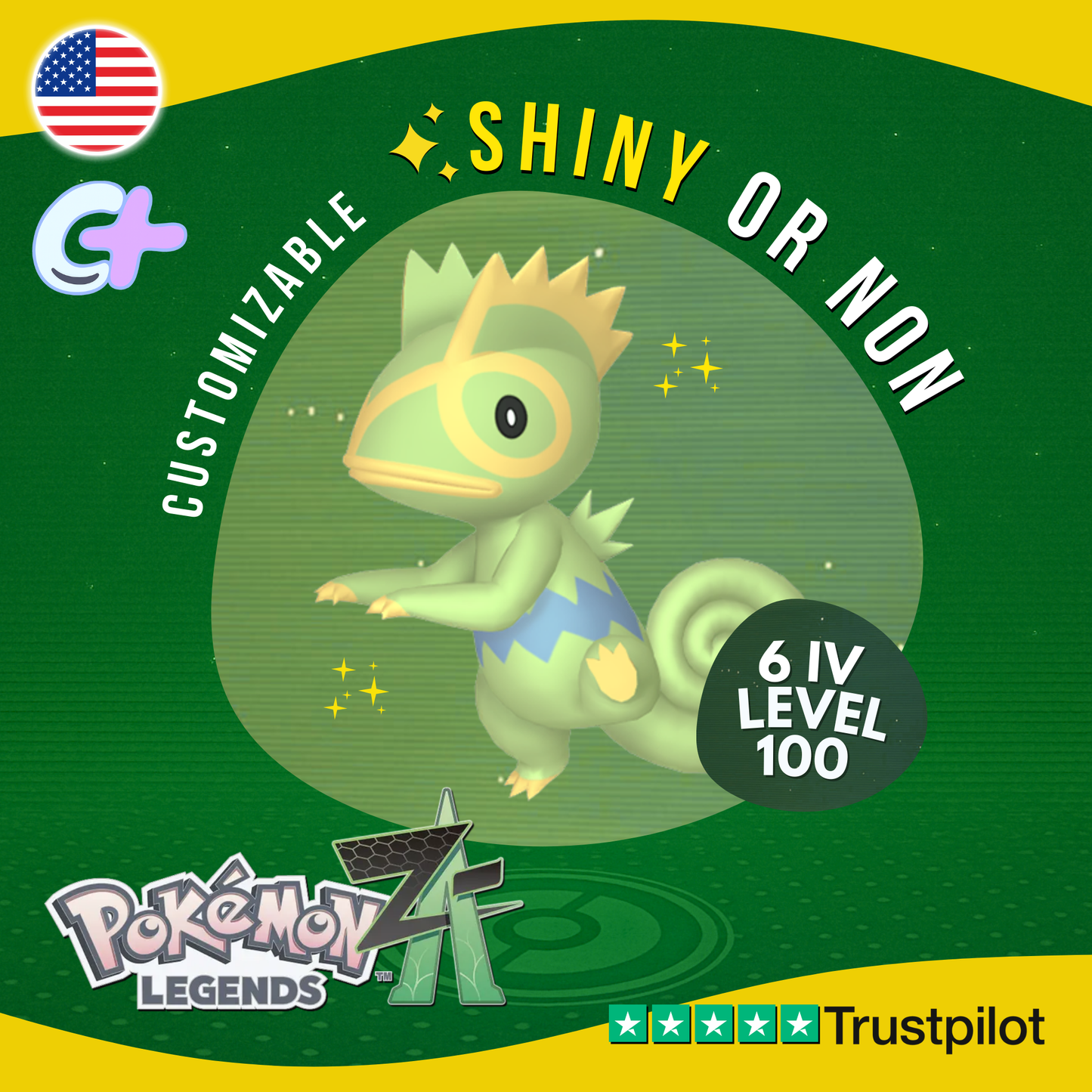 Kecleon Shiny or Non ✨6 IV Pokémon Legends Z-A Competitive Customizable ZA Z A