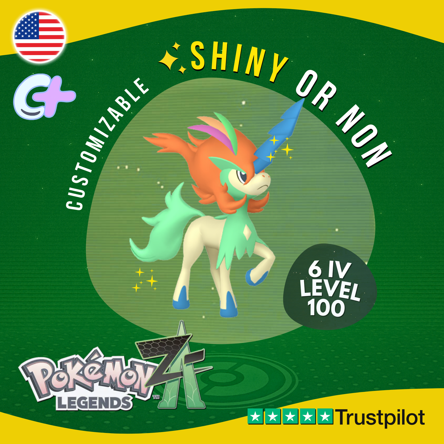 Keldeo Resolute Horn Form ✨ Shiny or Non Shiny 6 IV Pokémon Legends Z-A ZA Z A