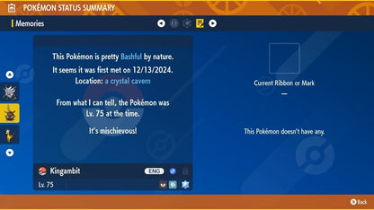 Kingambit Tera Worthy Event December 2024 Untouched IV Pokémon Scarlet Violet