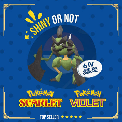 Kleavor Shiny or Non ✨ 6 IV Competitive Customizable Pokémon Scarlet Violet by Shiny Living Dex | Shiny Living Dex