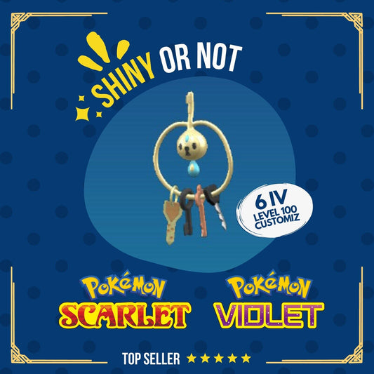 Klefki Shiny or Non ✨ 6 IV Competitive Customizable Pokémon Scarlet Violet by Shiny Living Dex | Shiny Living Dex