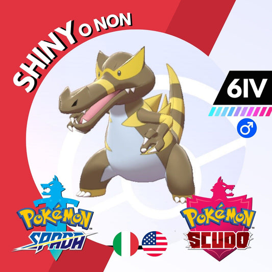 Krookodile Shiny o Non 6 IV Competitivo Legit Pokemon Spada Scudo Sword Shield