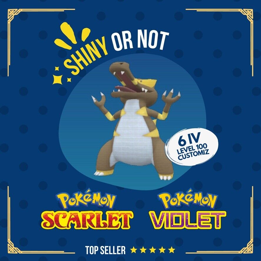 Krookodile Shiny or Non ✨ 6 IV Competitive Customizable Pokémon Scarlet Violet by Shiny Living Dex | Shiny Living Dex