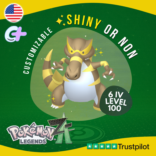 Krookodile Shiny or Non ✨6 IV Pokémon Legends Z-A Competitive Customizable ZA Z A