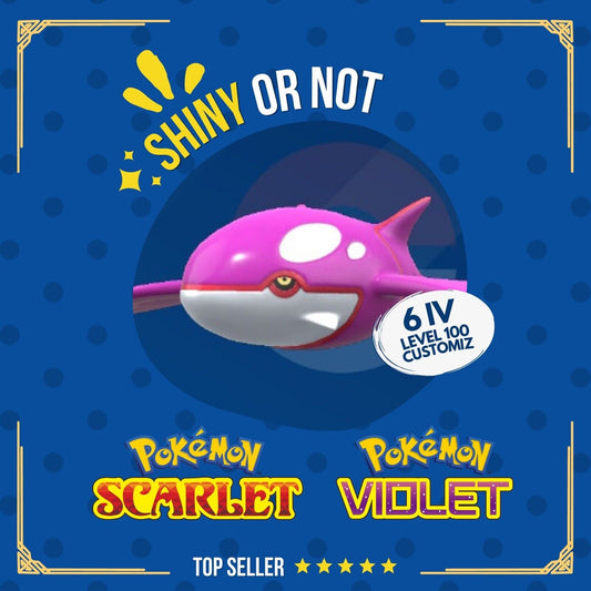 Kyogre Shiny or Non ✨ 6 IV Competitive Customizable Pokémon Scarlet Violet by Shiny Living Dex | Shiny Living Dex