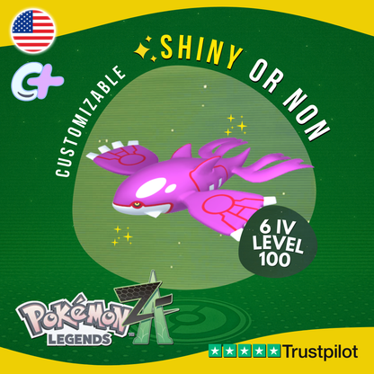 Kyogre ✨ Shiny or Non Shiny 6 IV Pokémon Legends Z-A Custom Competitive ZA Z A