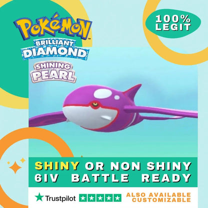 kyogre shiny pokemon card Kyogre Shiny ✨ or Non Shiny Pokémon Brilliant Diamond Shining Pearl Ba – Shiny Living Dex