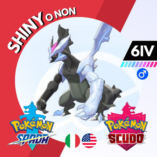Kyurem Nero Shiny o Non 6 IV con Zekrom Legit Pokemon Spada Scudo Sword Shield