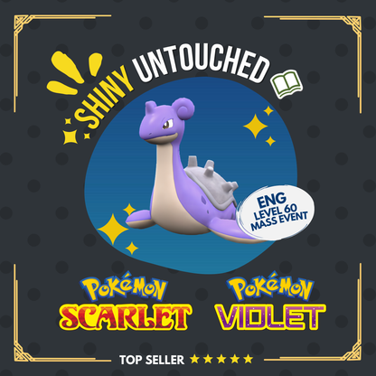 Lapras Shiny Event Intellectual Mark Scholar Untouched IV Pokémon Scarlet Violet