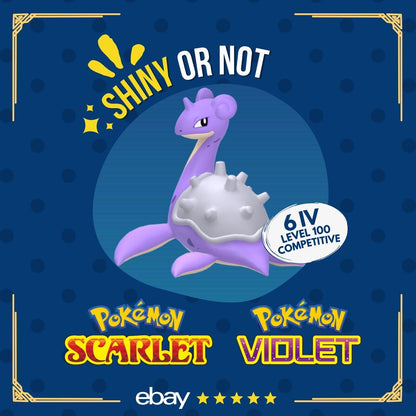 Lapras Shiny or Non ✨ 6 IV Competitive Customizable Pokémon Scarlet Violet by Shiny Living Dex | Shiny Living Dex