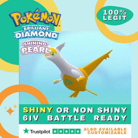 Latias Shiny ✨ or Non Shiny Pokémon Brilliant Diamond Shining Pearl Battle Ready 6 IV Competitive 100% Legit Level 100 Customizable Custom OT by Shiny Living Dex | Shiny Living Dex