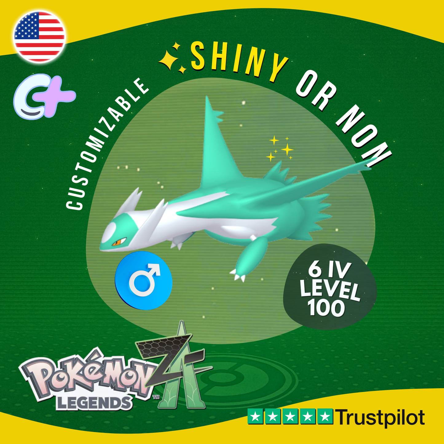 Latios Shiny or Non 6 IV Pokémon Legends Z-A Competitive Customizable ZA Z A