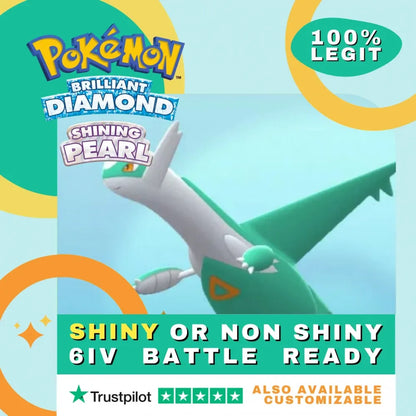 Latios  Shiny ✨ or Non Shiny Pokémon Brilliant Diamond Shining Pearl Battle Ready 6 IV Competitive 100%  Legit Level 100 Customizable Custom OT