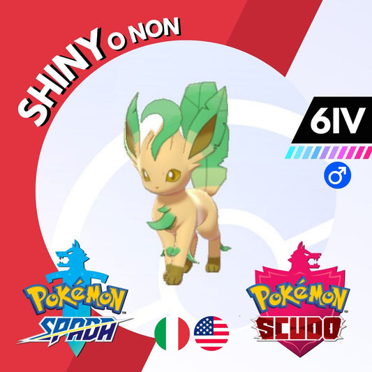 Leafeon Shiny o Non 6 IV Competitivo Legit Pokemon Spada Scudo Sword Shield