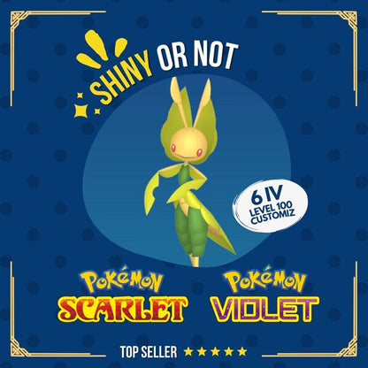 Leavanny Shiny or Non ✨ 6 IV Competitive Customizable Pokémon Scarlet Violet by Shiny Living Dex | Shiny Living Dex