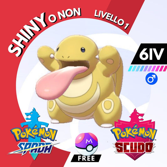 Lickitung Shiny o Non 6 IV e Master Ball Legit Pokemon Spada Scudo Sword Shield