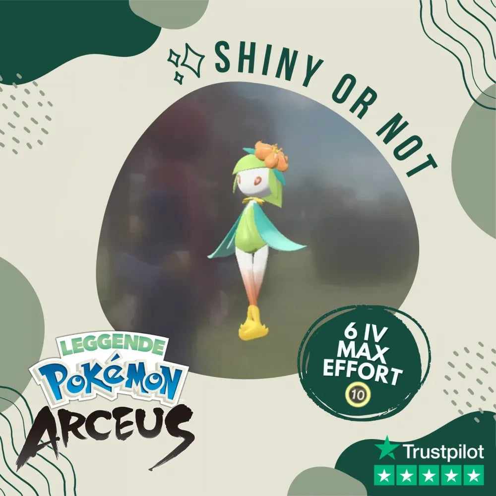 Lilligant Shiny ✨ Legends Pokémon Arceus 6 Iv Max Effort Custom Ot Level Gender