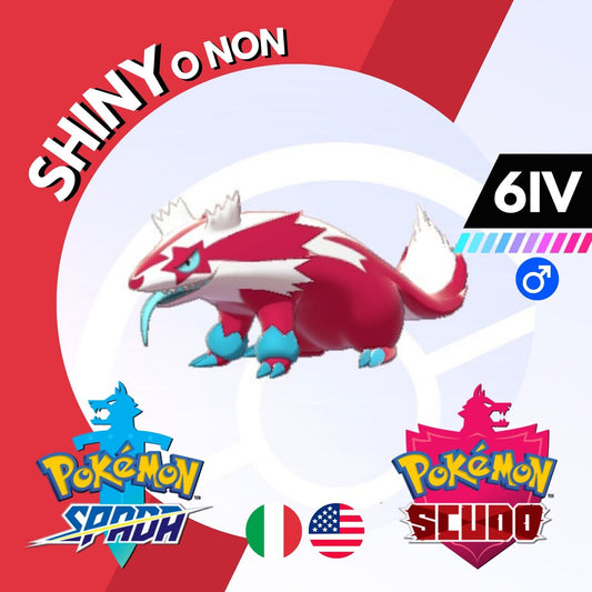 Linoone Galar Shiny Non 6 IV Competitivo Legit Pokemon Spada Scudo Sword Shield