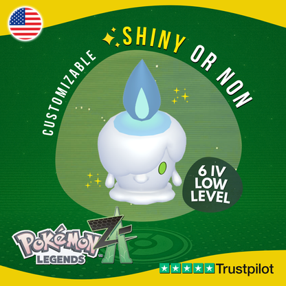 Litwick Shiny or Non ✨6IV Pokémon Legends Z-A Competitive Customizable ZA Z A