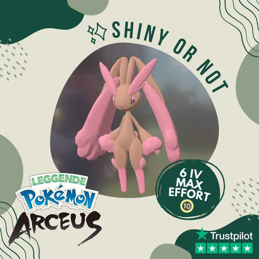 Lopunny Shiny ✨ Legends Pokémon Arceus 6 Iv Max Effort Custom Ot Level Gender
