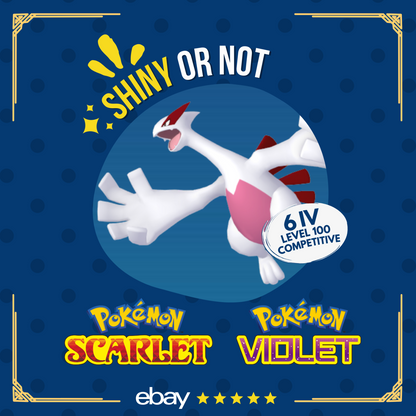 Lugia Shiny or Non ✨ 6 IV Competitive Customizable Pokémon Scarlet Violet by Shiny Living Dex | Shiny Living Dex