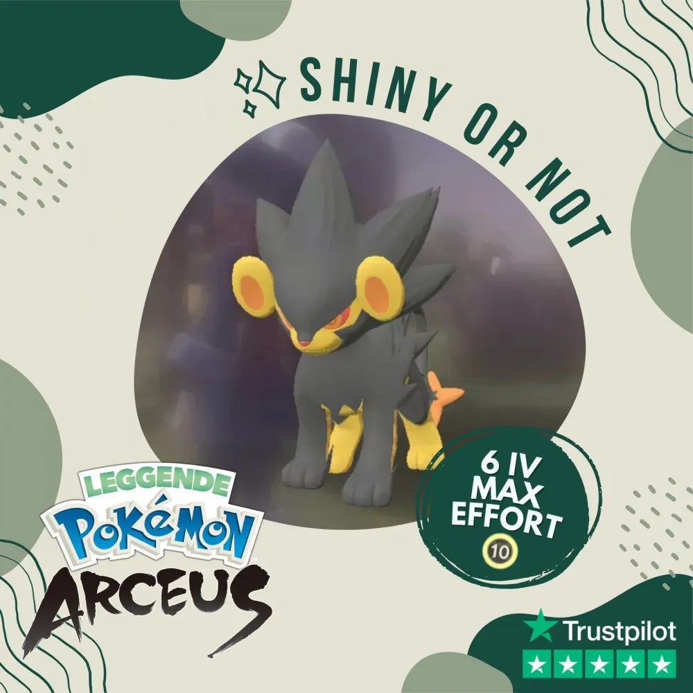 Luxray Shiny ✨ Legends Pokémon Arceus 6 Iv Max Effort Custom Ot Level Gender