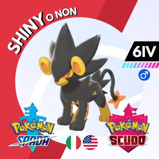 Luxray Shiny o Non 6 IV Competitivo Legit Pokemon Spada Scudo Sword Shield