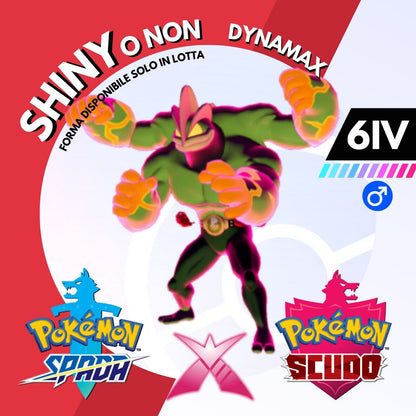 Machamp Gigantamax Dynamax Shiny o Non 6 IV Pokemon Spada Scudo Sword Shield