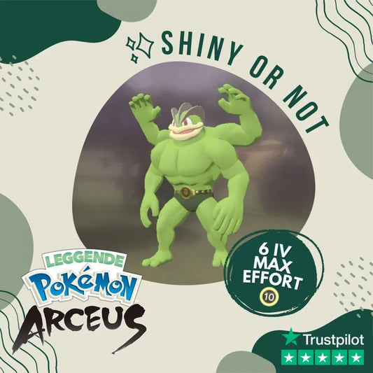 Machamp Shiny ✨ Leggende Pokémon Arceus 6 IV Max Effort Custom OT Level Legends by Shiny Living Dex | Shiny Living Dex