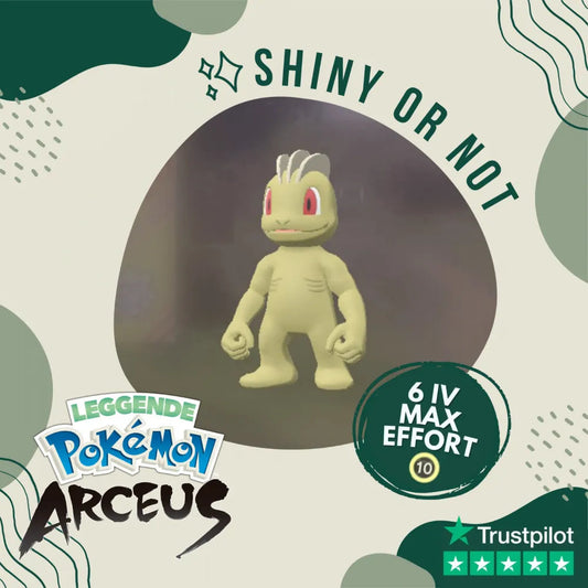 Machop Shiny ✨ Legends Pokémon Arceus 6 Iv Max Effort Custom Ot Level Gender