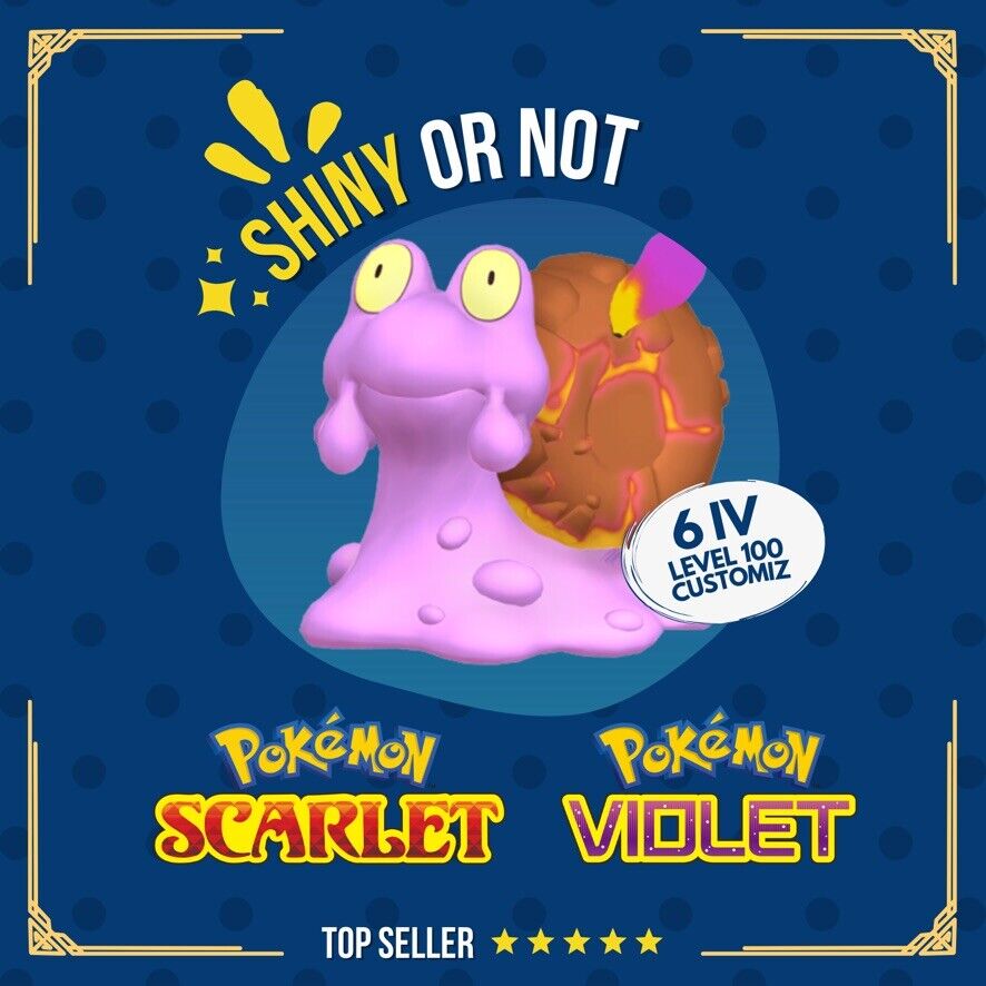 Magcargo Shiny or Non ✨ 6 IV Competitive Customizable Pokémon Scarlet Violet by Shiny Living Dex | Shiny Living Dex