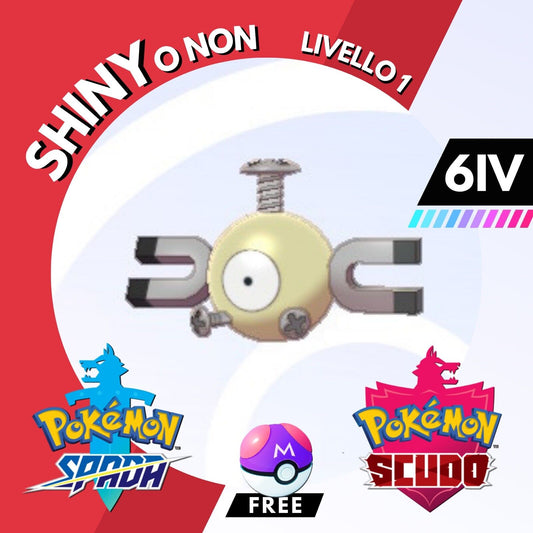 Magnemite Shiny o Non 6 IV e Master Ball Legit Pokemon Spada Scudo Sword Shield