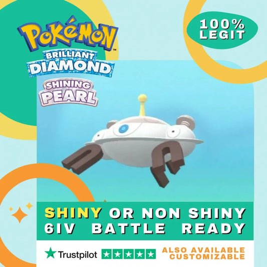 Magnezone  Shiny ✨ or Non Shiny Pokémon Brilliant Diamond Shining Pearl Battle Ready 6 IV Competitive 100%  Legit Level 100 Customizable Custom OT