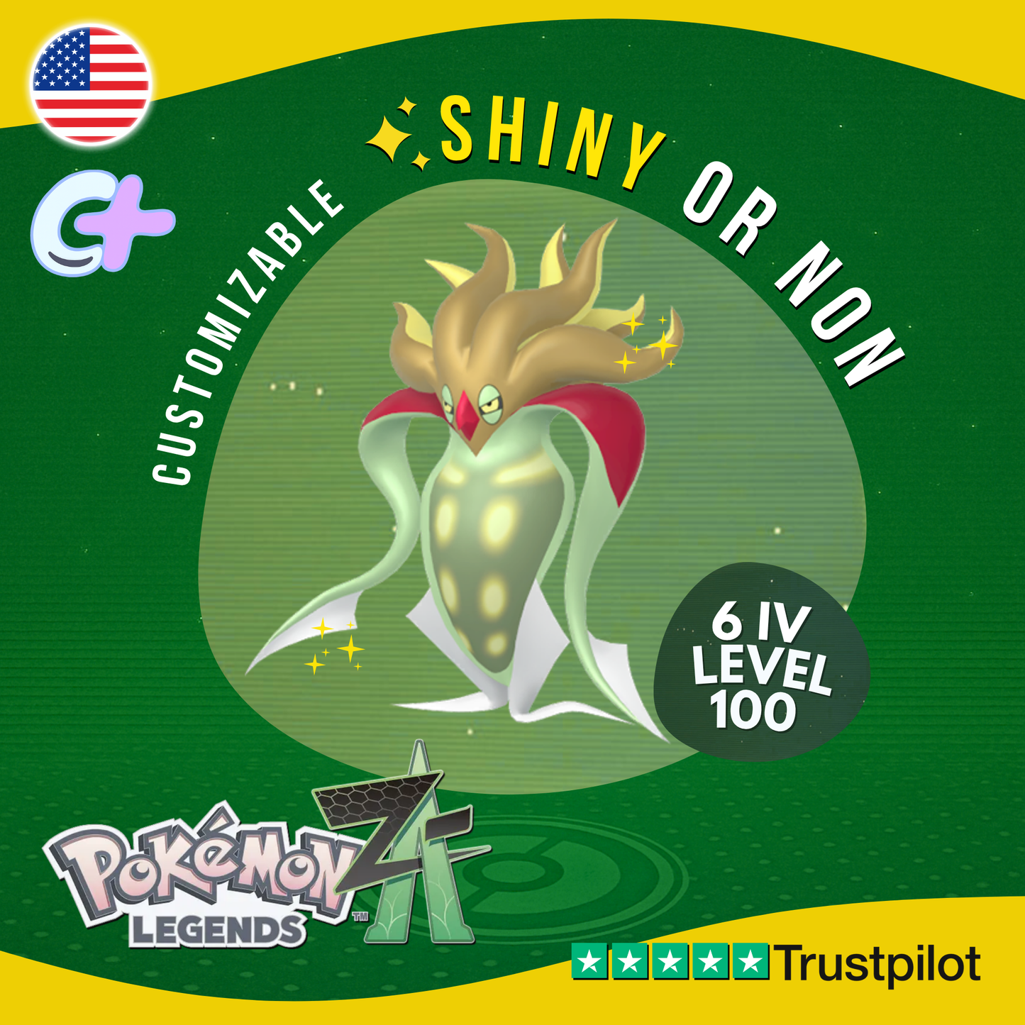 Malamar Shiny or Non ✨6 IV Pokémon Legends Z-A Competitive Customizable ZA Z A