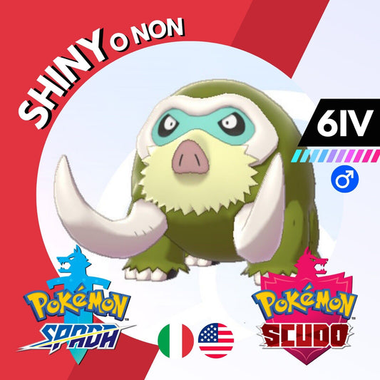 Mamoswine Shiny o Non 6 IV Competitivo Legit Pokemon Spada Scudo Sword Shield